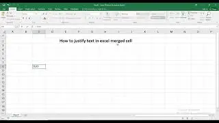 How to justify text in excel merged cell