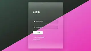 Animated Login Form || Glass Effect || Html&Css only