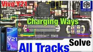 Vivo Y21 Not Charging Problem Solution,Charging ways,Not Charging All Tracks Jumper Solution📲✅