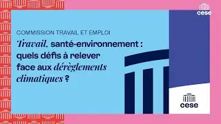 Travail, santé-environnement : quels défis à relever face aux dérèglements climatiques ?