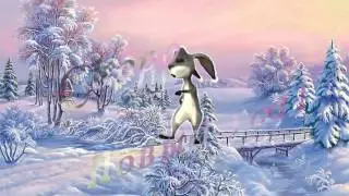 ЗИМНИЙ ФУТАЖ.   ЗАЙЧИК РЕПЕТИРУЕТ.