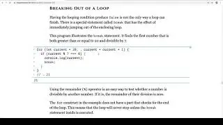 Eloquent JavaScript Read-Along - Program Structure - 013 - Breaking Out Of A Loop