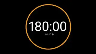180 Minute Countdown Timer with Alarm / iPhone Timer Style