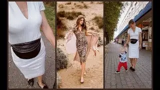 Облегающее трикотажное платье из Бурда 8/2018, модель 112.