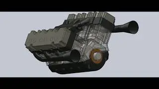 V6 Engine Working Animation Solidworks