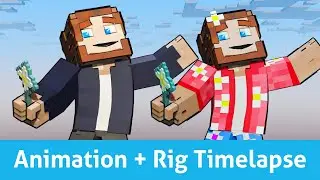 Timelapse Animation & Customize Rig | Blender 2.8 Minecraft Animations