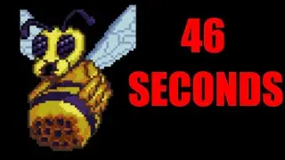 Terraria 1.4 Queen Bee Speedrun 46 SECONDS World Record