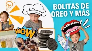 El Pequeño Mario [cocina] Bolitas de OREO | Historias divertidas para niños