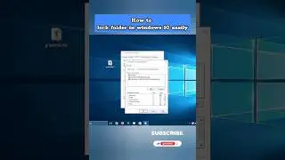 Laptop me folder par lock kaise lagaye || How to lock folder in windows 10 easily #shorts #lock