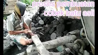 PROSES PEMBUATAN COBEK COET BATU DENGAN SISTEM BUBUT
