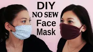 2 DIY NO SEW FACE MASKS I HOW TO MAKE A FACE MASK IN 3 MINUTES I FAST AND EASY TUTORIAL
