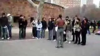 Two crazy black guys jump white kids