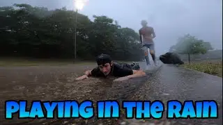 Playing in the rain!!