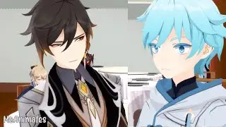 Chongyun Drinks Only Cola! feat. Zhongli || Genshin Impact Animation MMD