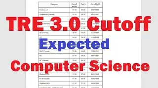BPSC TRE 3.0 Expected Cut-off of Computer Science 11-12.