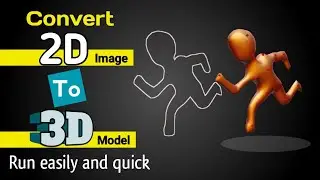 Quick make and move 3d models under one minute using mobile and pc | convert 2d image to 3d model