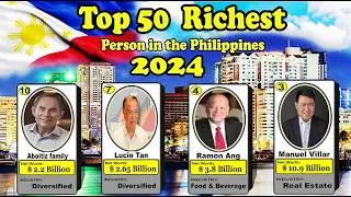 TOP 50 Richest Person in the Philippines 2024