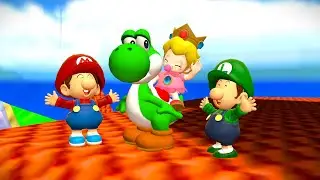 Baby Peach riding Yoshi