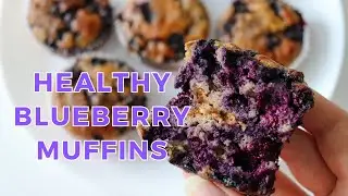 Healthy Blueberry Muffins | Gluten free, Refined Sugar free & Dairy free