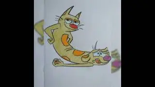 Drawing CatDog With Color Pencil! #shorts