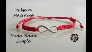DIY Tutorial Pulsera de Macramé Nudo Plano Simple