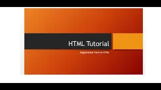 HTML Forms Tutorial