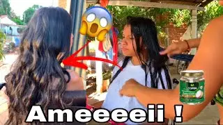 SALVANDO MEU CABELO COM ÓLEO DE COCO (Passo a passo)