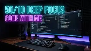 Code With Me 50/10 | Deep Focus 5 Hour Coding Session Pomodoro | Brown Noise & Keyboard ASMR