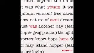 Yotam Avni - It Was What It Was (Album Version)