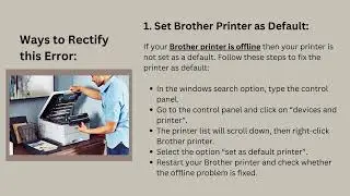 Apply Methods To Fix Brother Printer Offline Windows 10 Issue