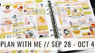 Plan With Me // Sep 28 - Oct 4 // Planner YouTube Recommendations!