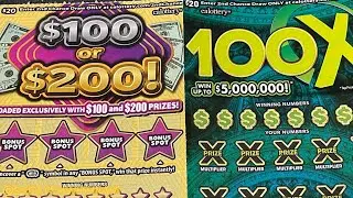 100X ‼️$100 or $200‼️ #lottery #scatchcards #cascratchers #scratch #scratching #like #subscribe