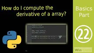 How do I compute the derivative of a array?
