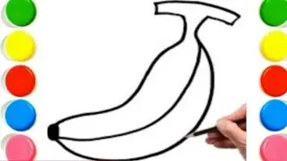 Banana 🍌 Drawing, painting and colouring for Kids||