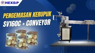 PENGEMASAN KERUPUK DENGAN MESIN PENGEMAS OTOMATIS MODEL CONVEYOR