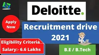 Deloitte Off Campus 2021 | Recruitment Drive 2021 | Eligibility Criteria | Freshers