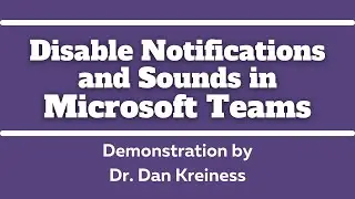 Disable Notifications and Sounds in Microsoft Teams