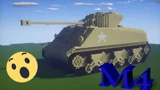 Minecraft Giant USA M4 Sherman Tank