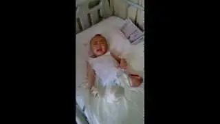 Chinese one-year-old DAK amputee girl in the hospital
