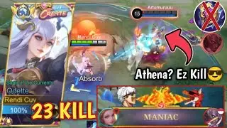 23 KILL + MANIAC | COMBO ODETTE & MATHILDA AUTO RATAAA! | BUILD TOP 1 GLOBAL ODETTE - MLBB