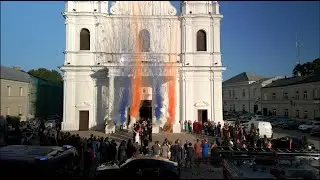 Niesamowite wyjście z kościoła strażaka // szpaler // kolorowe wystrzały // Góra Chełmska