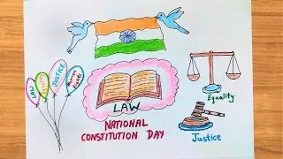 National Constitution Day Poster making / National Constitution Day Drawing / Constitution Day Draw