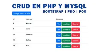 How to create a CRUD application in PHP and MySQL | Bootstrap - MVC - OOP - PDO