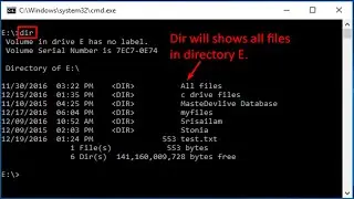 DIR Command and its Switches in DOS