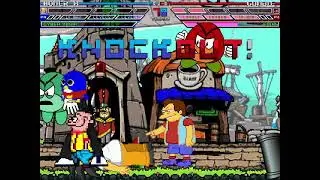 MUGEN Fight - Team Homer Simpson vs. Team Gombie