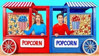 Red Food vs Blue Food Challenge | Easy Secret Hacks and Gadgets by Multi DO Challenge