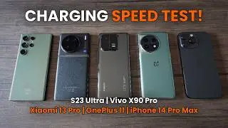 Charging Speed Test ⚡ S23 Ultra vs Vivo X90 Pro vs Xiaomi 13 Pro vs OnePlus 11 vs iPhone 14 Pro Max