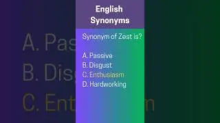 English Synonyms, Test your skills.