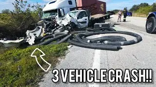 Shocking Footage of a Massive Truck Crash Scene
