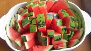 Wassermelone schneiden einfach nur Genial